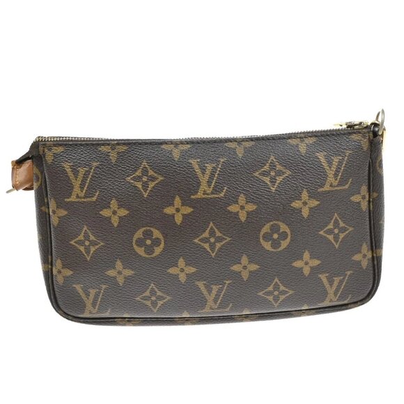 LOUIS VUITTON Pochette Accessoires Hand Bag Monogram Leather BN - Picture 3 of 14